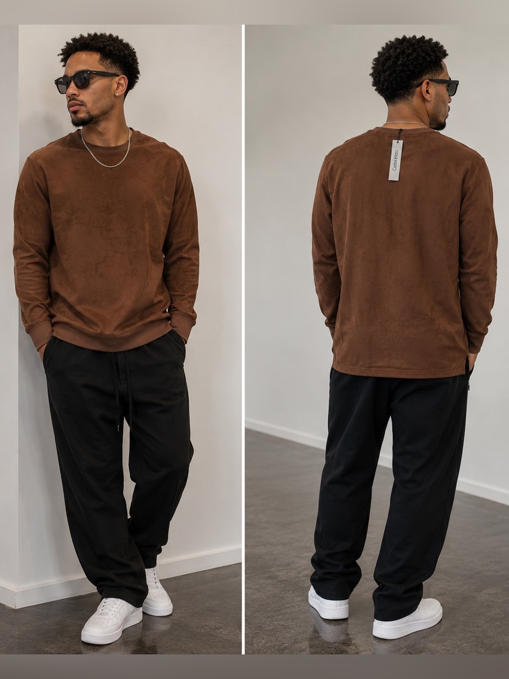 New Men's Calvin Klein Jean LS Shirt - XL